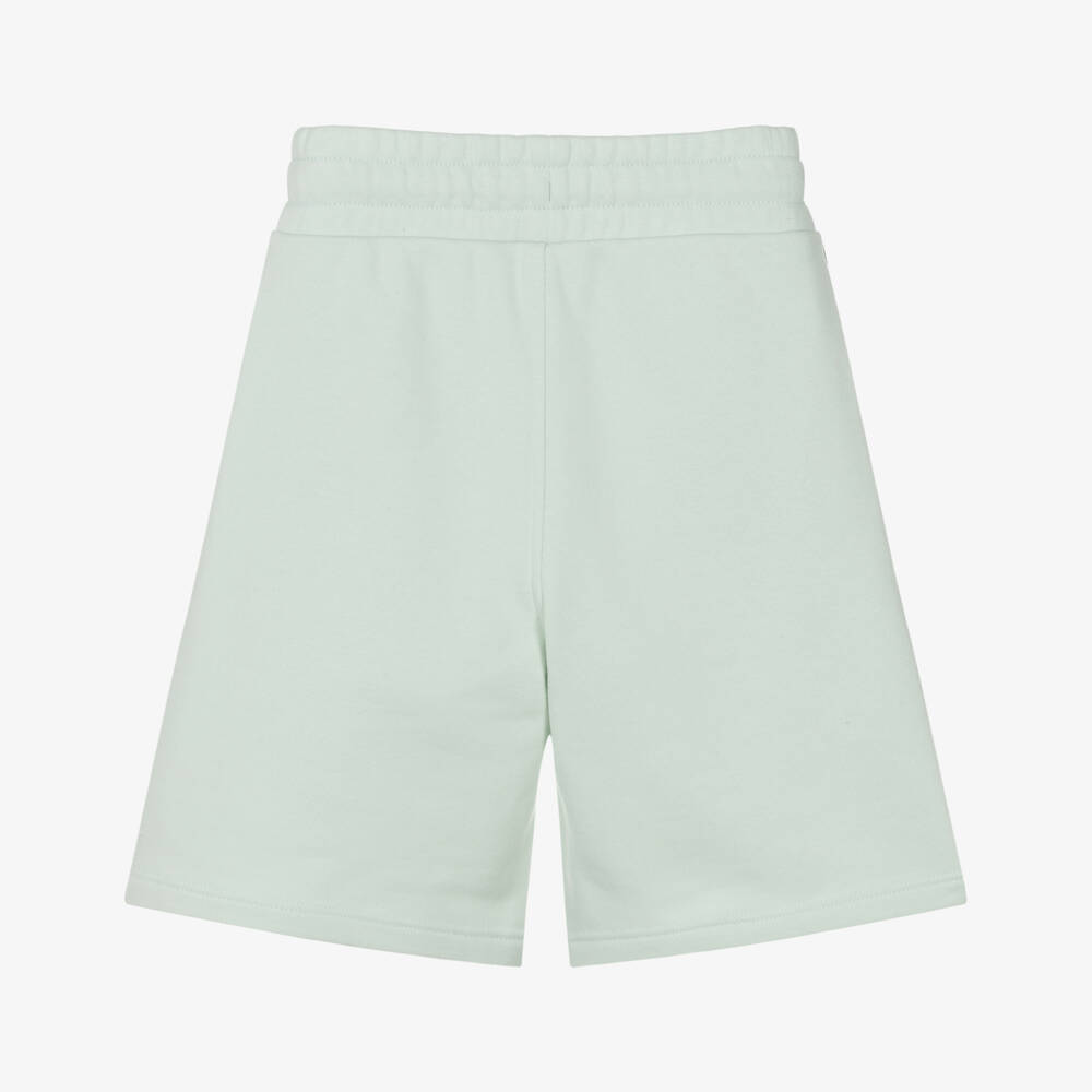 BOSS-Boys Mint Green Cotton Jersey Shorts with Patch Logo | Childrensalon