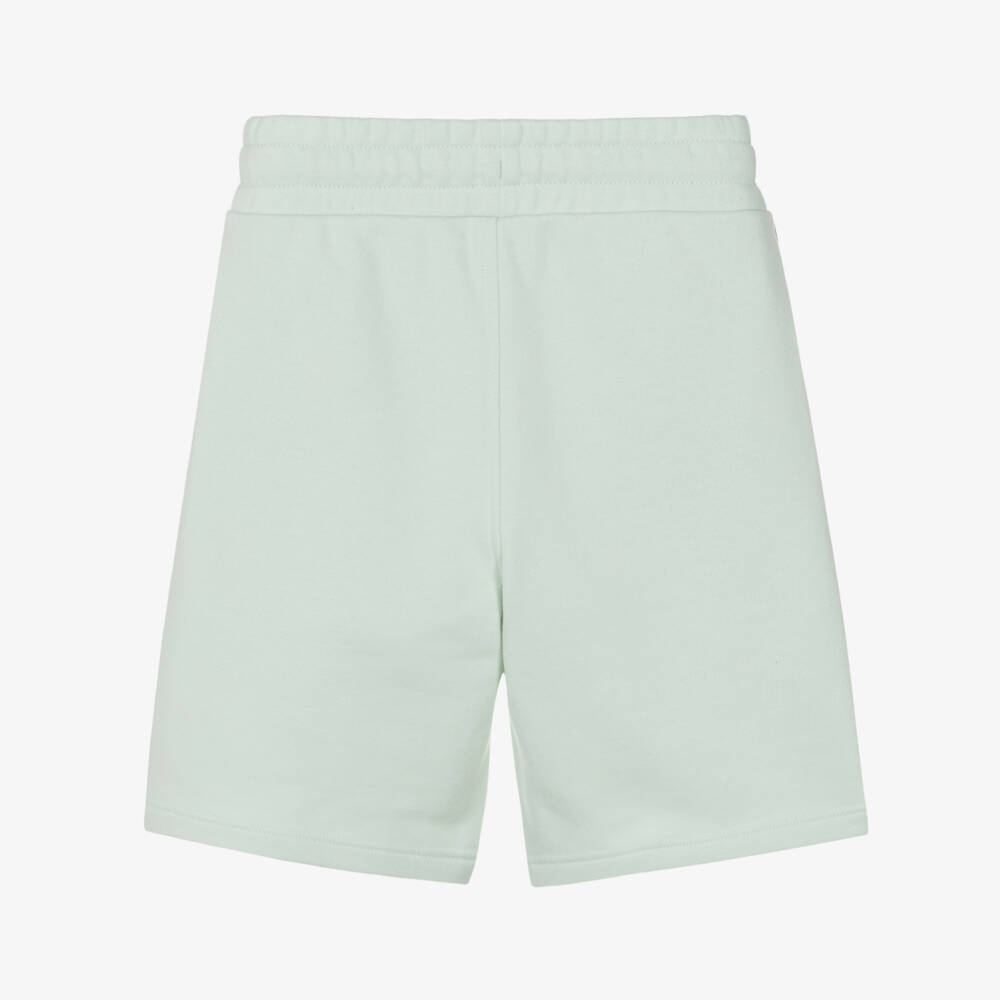 BOSS-Boys Mint Green Cotton Jersey Shorts with Patch Logo | Childrensalon