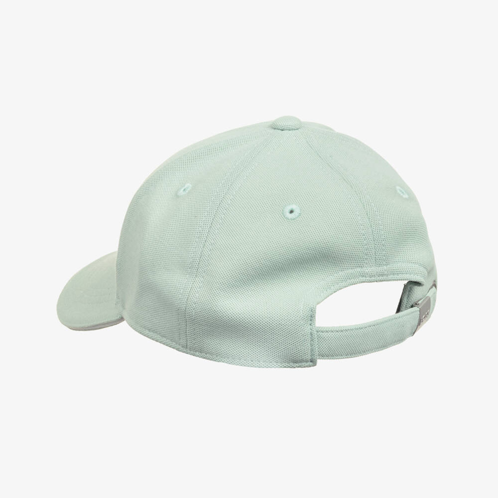 BOSS-Boys Mint Green Cotton Piqué Cap | Childrensalon