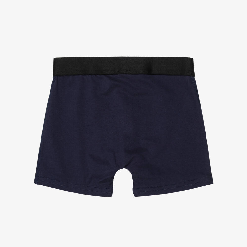 BOSS-Boys Navy Blue Boxer Trunks (2 Pack) | Childrensalon