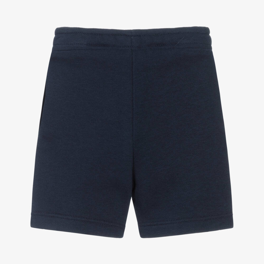 BOSS-Boys Navy Blue Cotton Jersey Shorts | Childrensalon