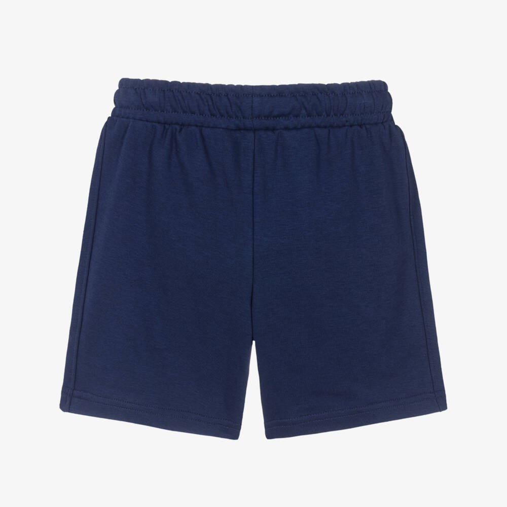 BOSS-شورت قطن جيرسي لون كحلي للأولاد | Childrensalon