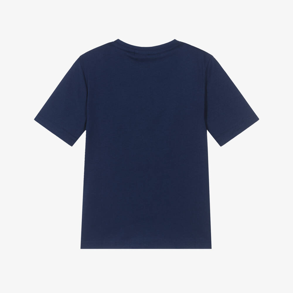 BOSS-Boys Navy Blue Cotton World Cup 2026 France T-Shirt | Childrensalon