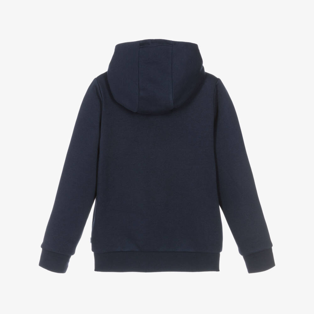 BOSS-Boys Navy Blue Double B Zip-Up Top | Childrensalon