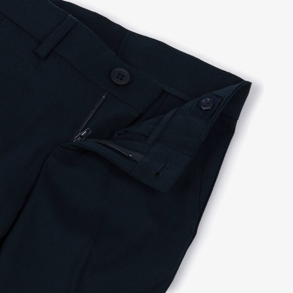 BOSS-Boys Navy Blue Single-Breasted Suit  | Childrensalon