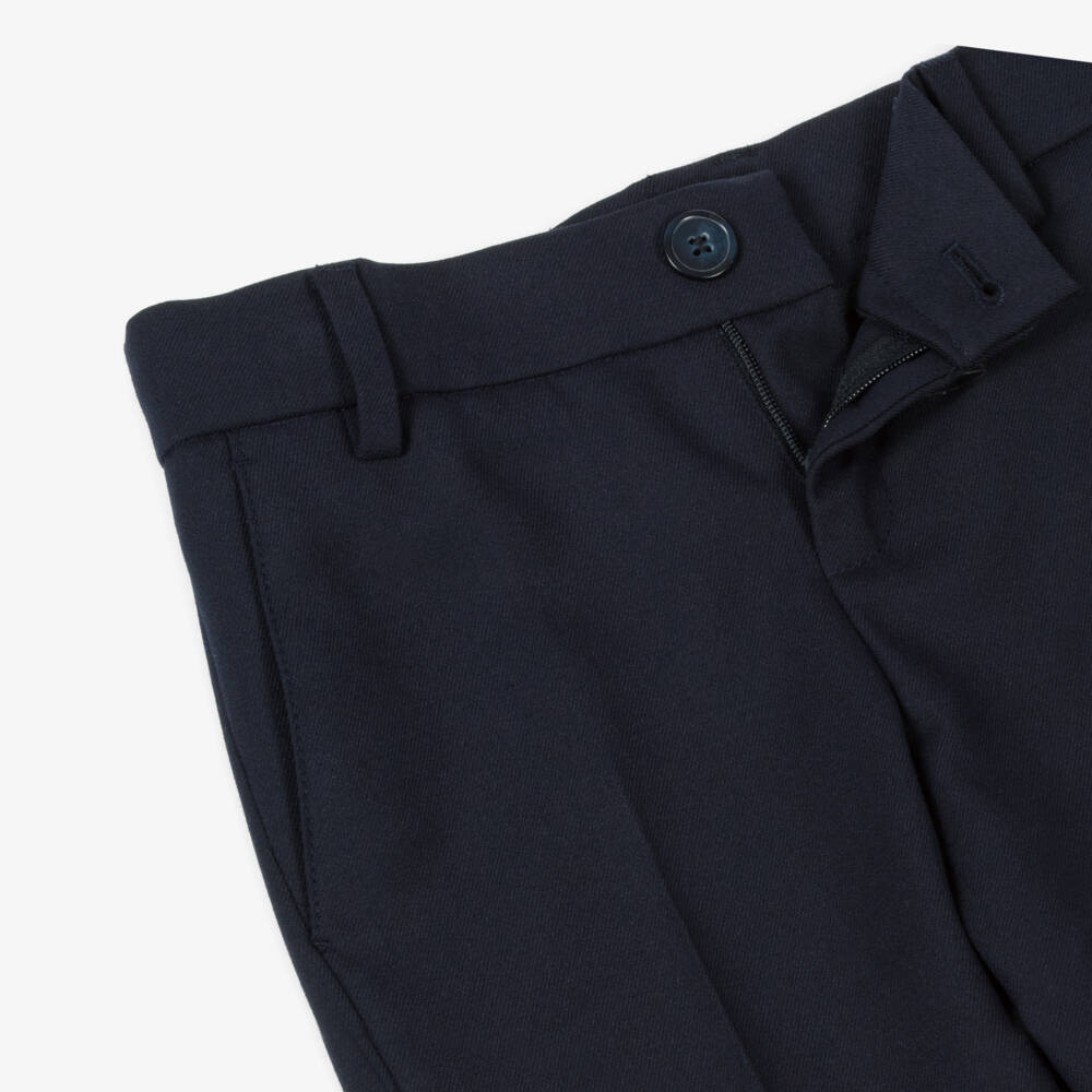 BOSS - Boys Navy Blue Twill Suit | Childrensalon