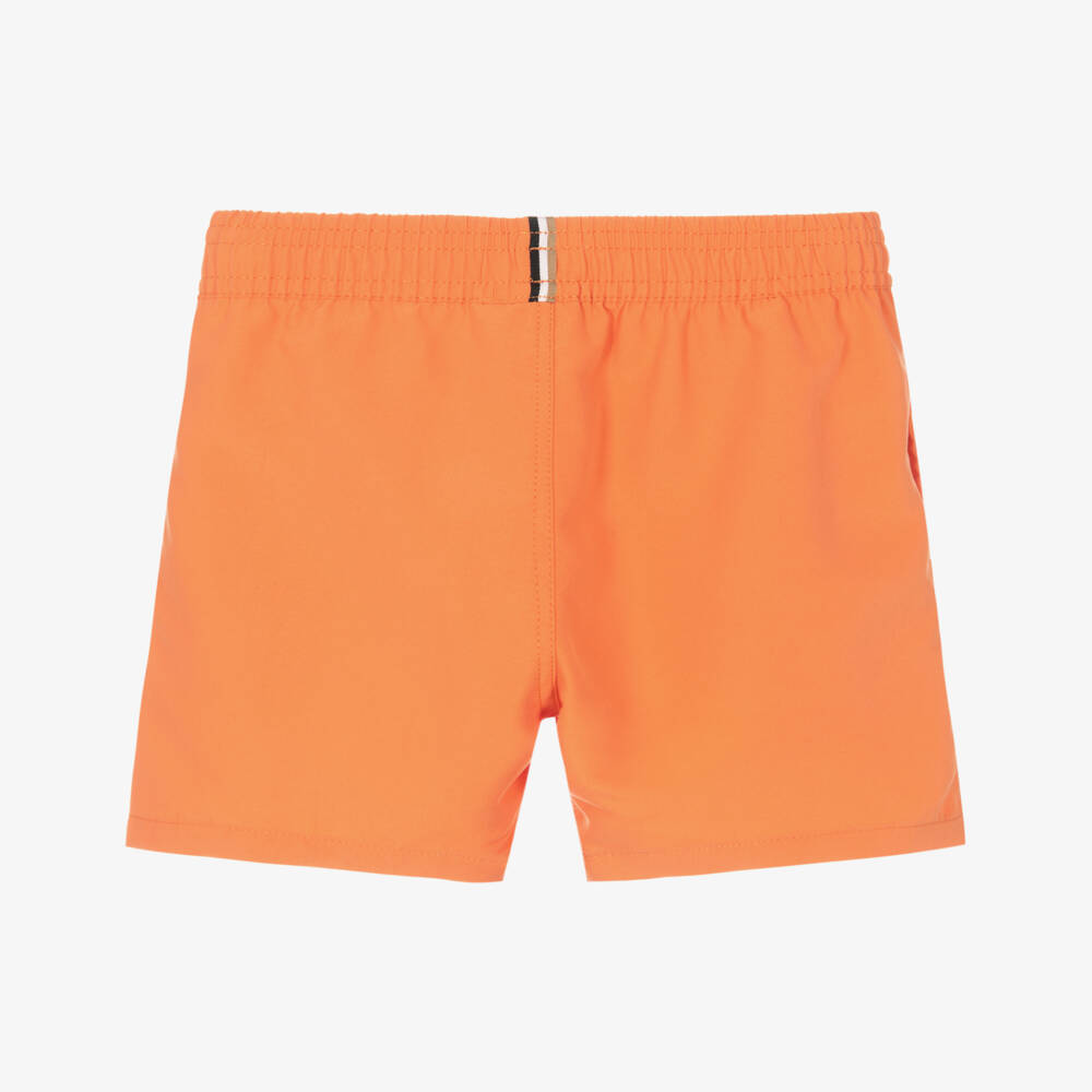 BOSS-Boys Orange Swim Shorts | Childrensalon