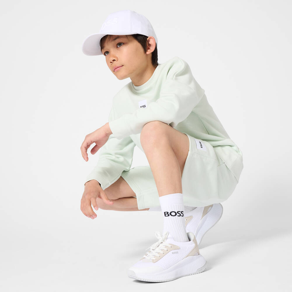 BOSS-Boys White Knitted Ankle Socks (5 Pack) | Childrensalon