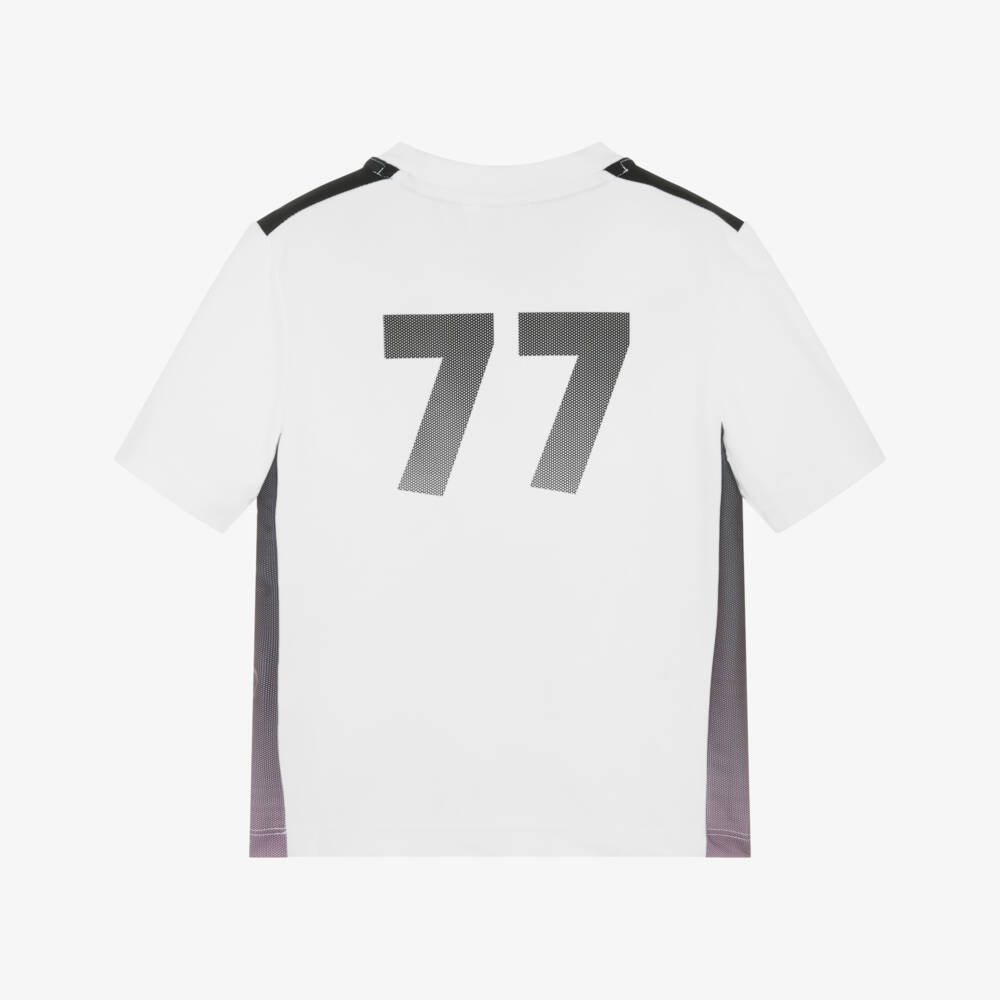 BOSS-Boys White Team Boss Football T-Shirt | Childrensalon