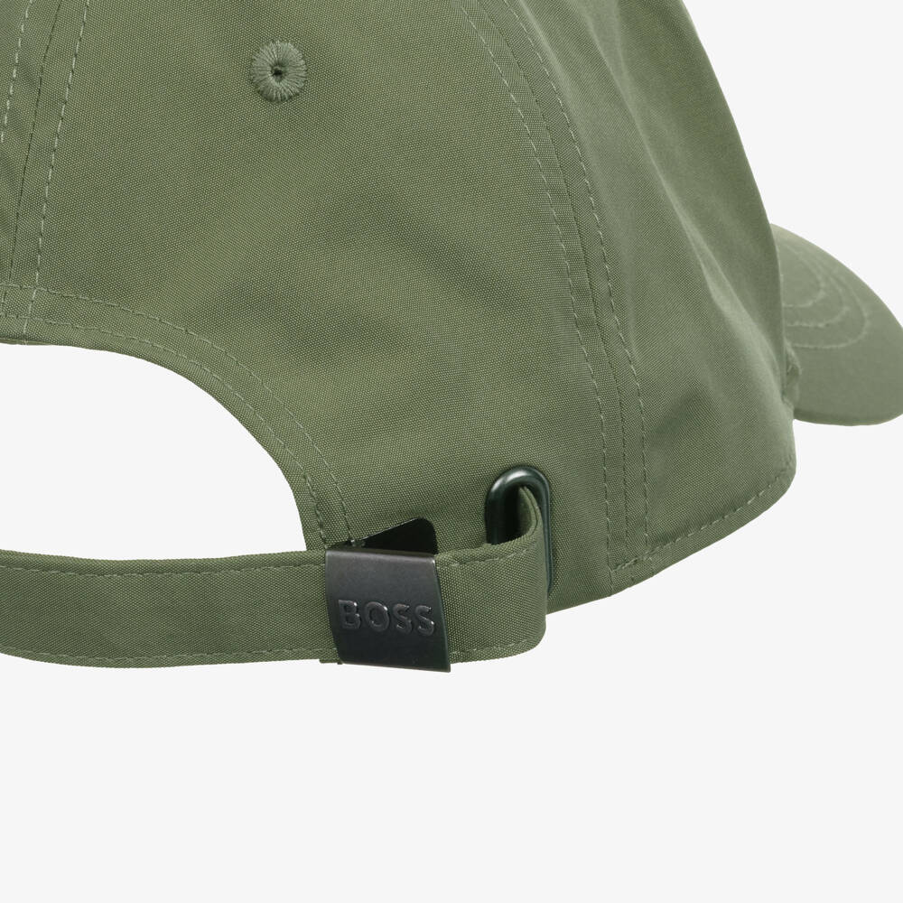 BOSS-Girls Khaki Green Logo Cap | Childrensalon