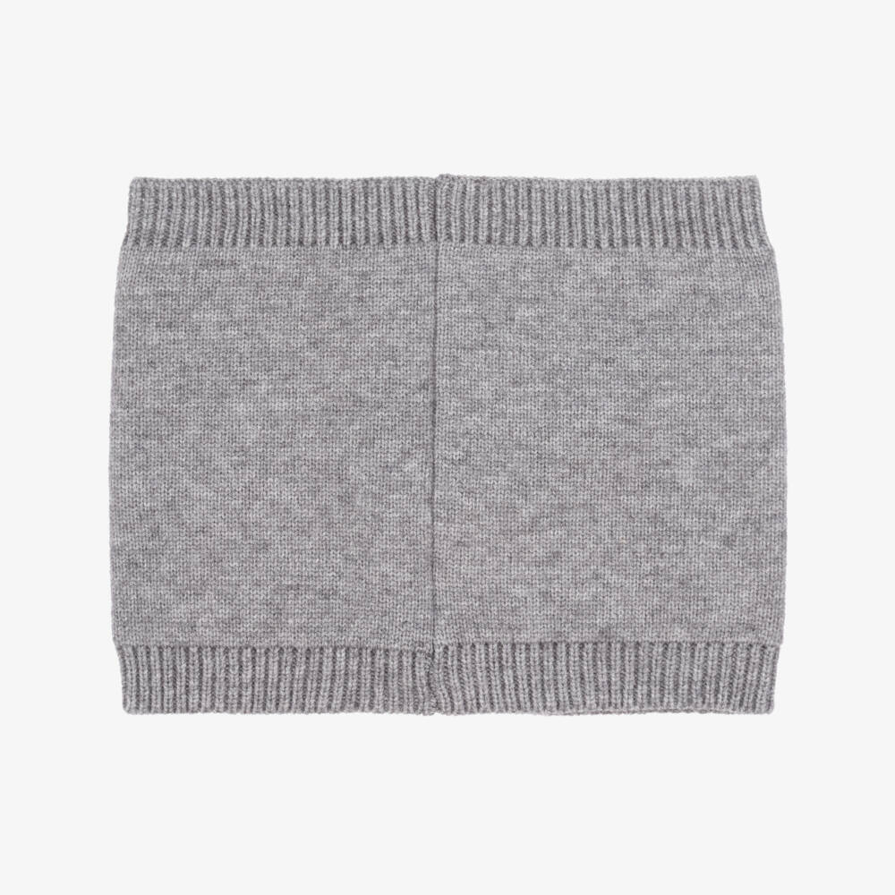 BOSS-Снуд серый вязаный с двойным слоем | Childrensalon