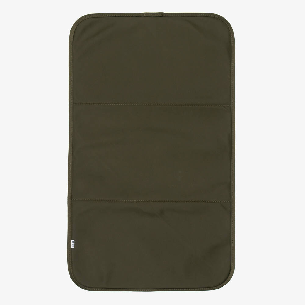 BOSS-Khaki Green Changing Bag with Mat (39cm) | Childrensalon