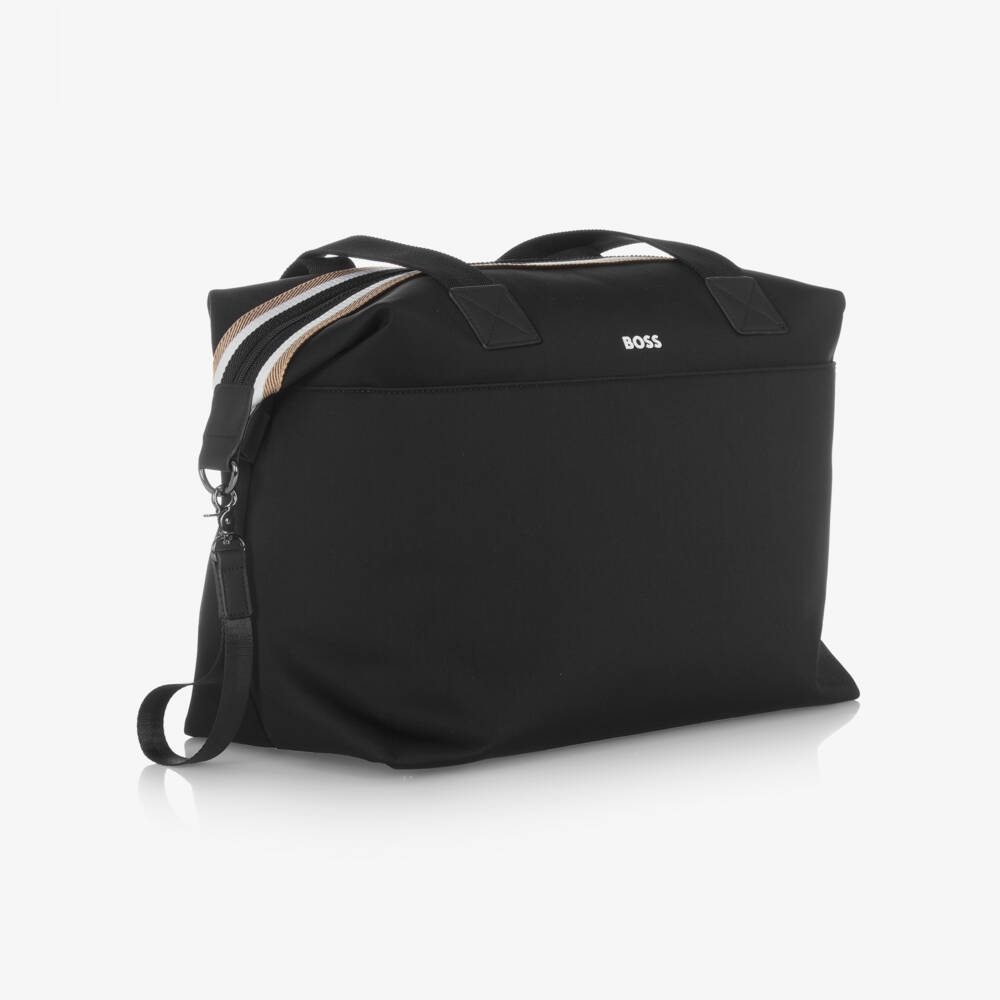 BOSS-Matt Black Double B Changing Bag (40cm) | Childrensalon
