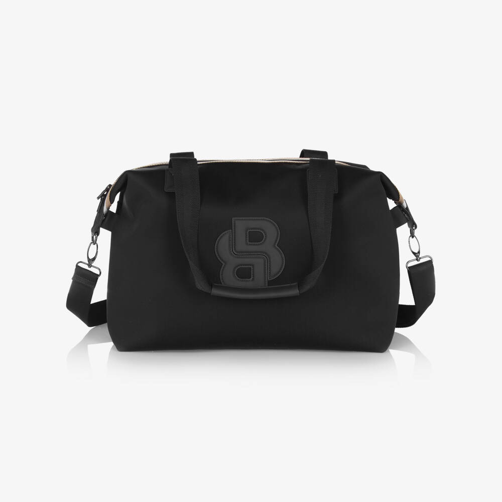 BOSS-Matt Black Double B Changing Bag (40cm) | Childrensalon