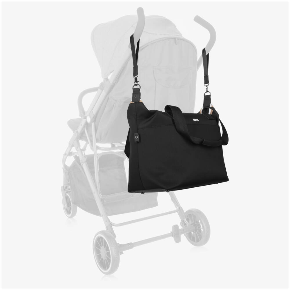 BOSS-Matt Black Double B Changing Bag (40cm) | Childrensalon