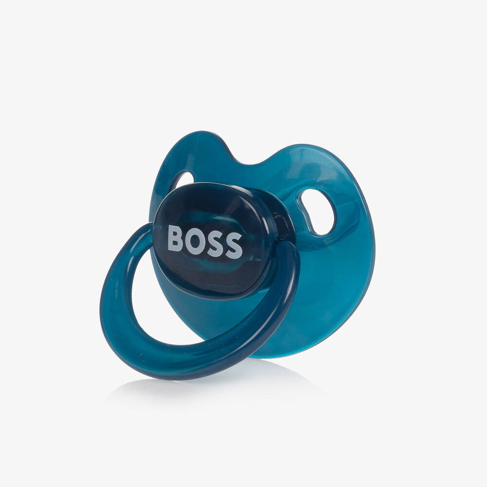 BOSS-Navy Blue Bottle & Dummy Set | Childrensalon