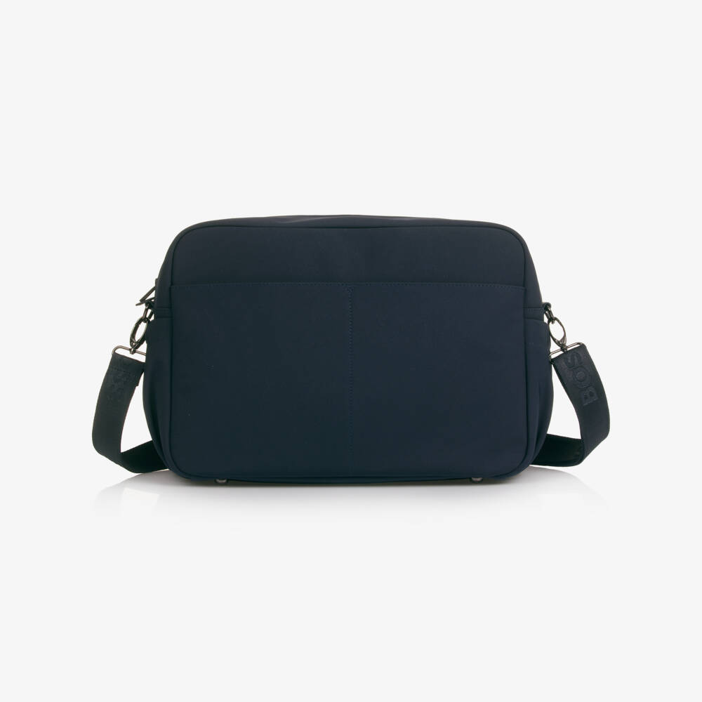 BOSS-Navy Blue Changing Bag with Red Panda Charm (40cm) | Childrensalon