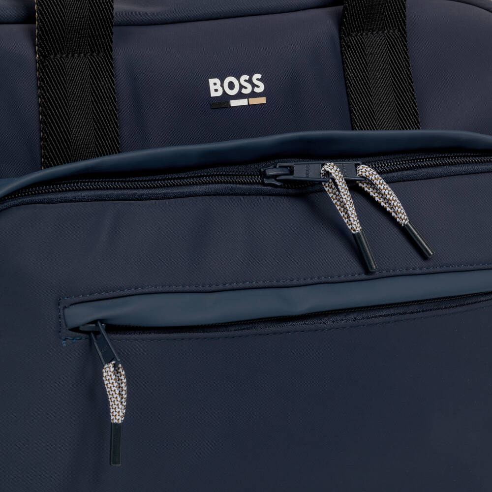 BOSS-Пеленальная сумка синяя из твила (38см) | Childrensalon