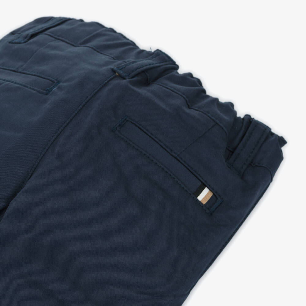BOSS-Navy Trousers | Childrensalon
