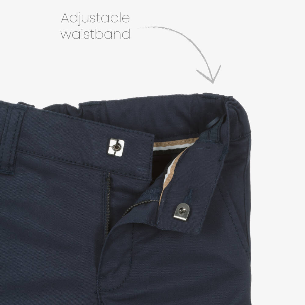BOSS-Navy Trousers | Childrensalon