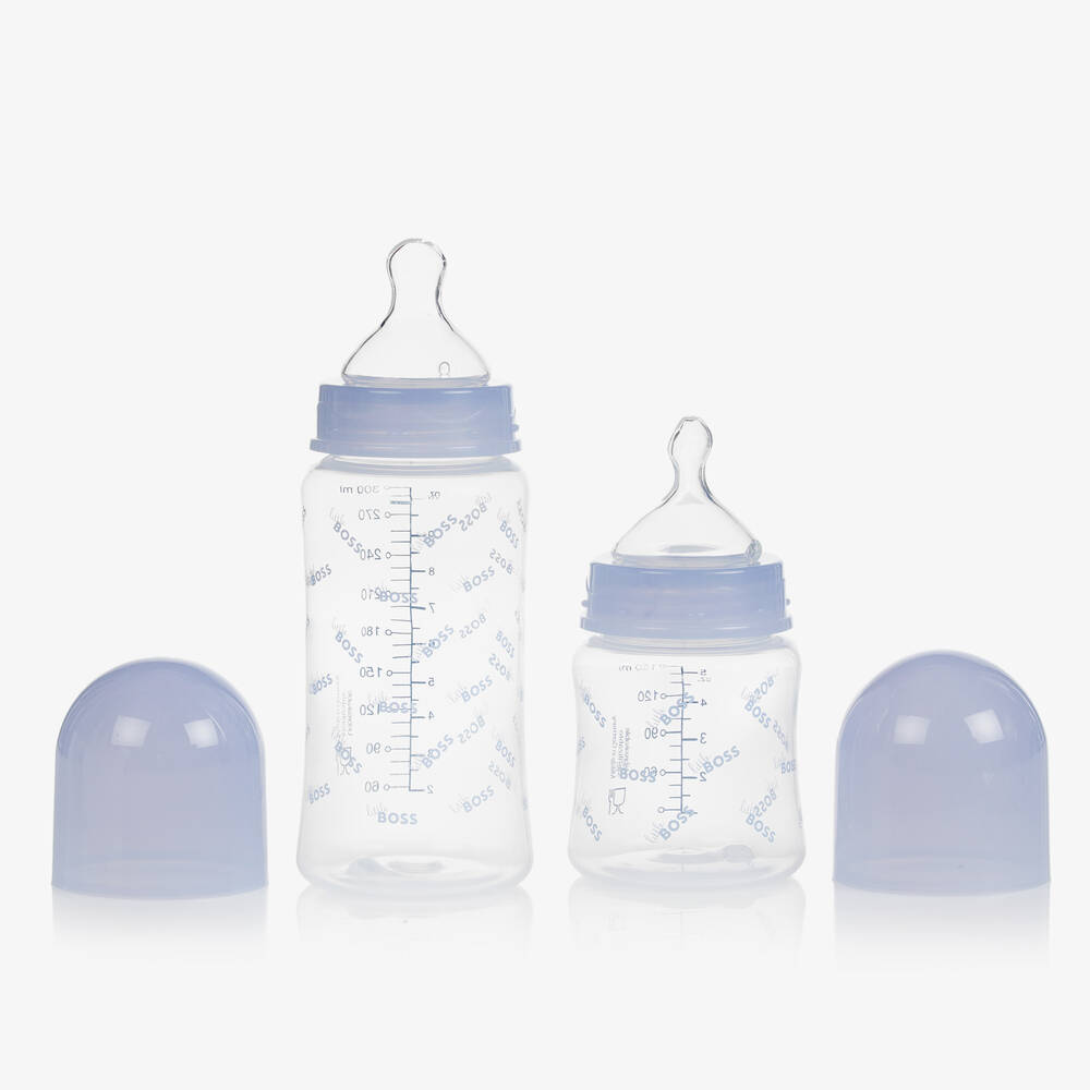 BOSS-Pale Blue Bottle & Dummy Set | Childrensalon