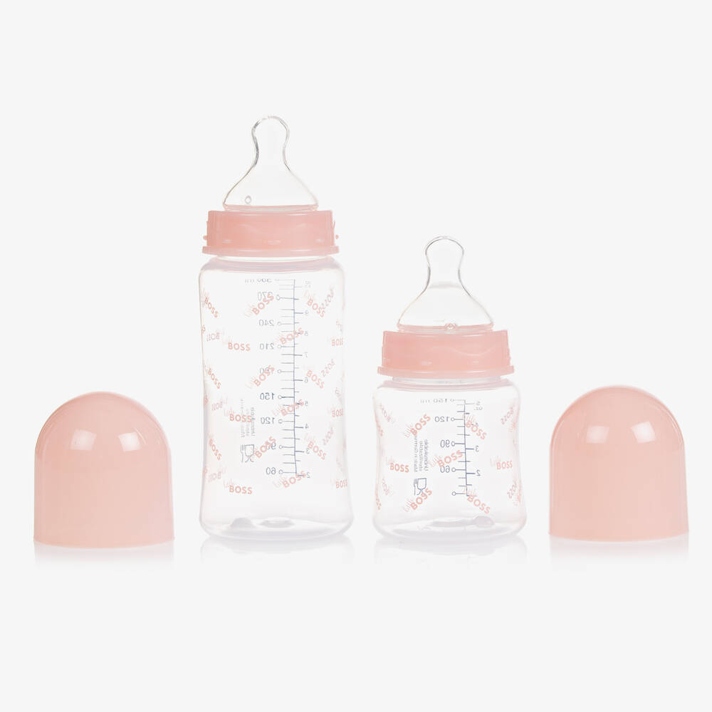 BOSS-Pink Bottle & Dummy Set | Childrensalon