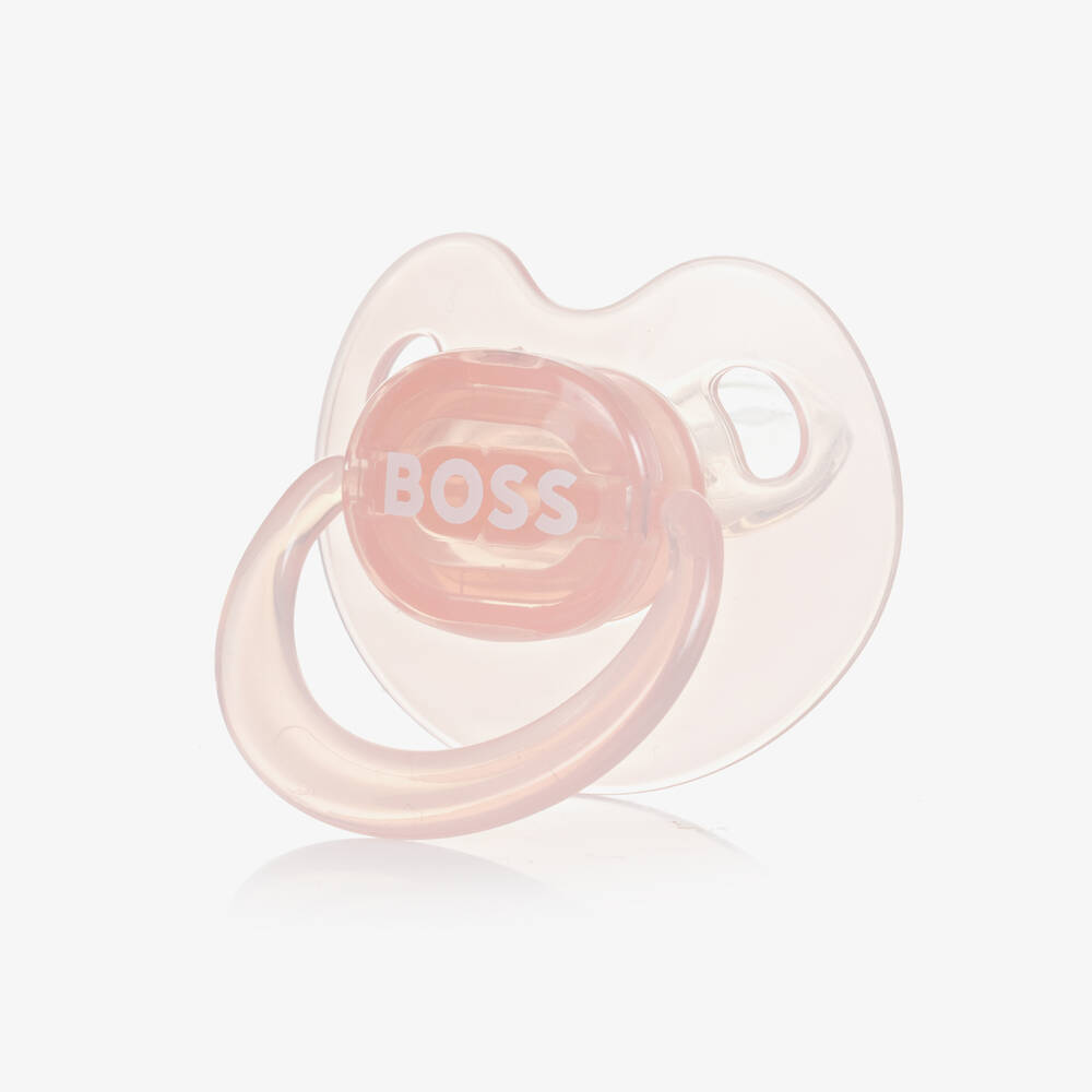 BOSS-Pink Bottle & Dummy Set | Childrensalon