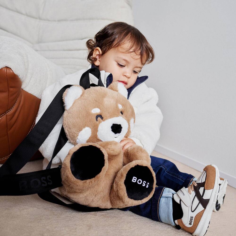 BOSS-Red Panda Faux Fur Backpack (28cm) | Childrensalon