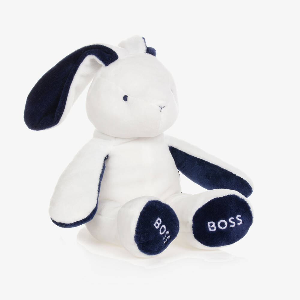 BOSS-White Bunny Soft Toy (40cm) | Childrensalon