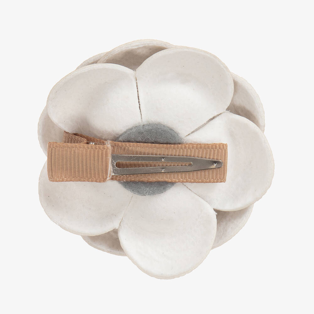 Bowtique London-Girls Gold Flower Hair Clip (6cm) | Childrensalon