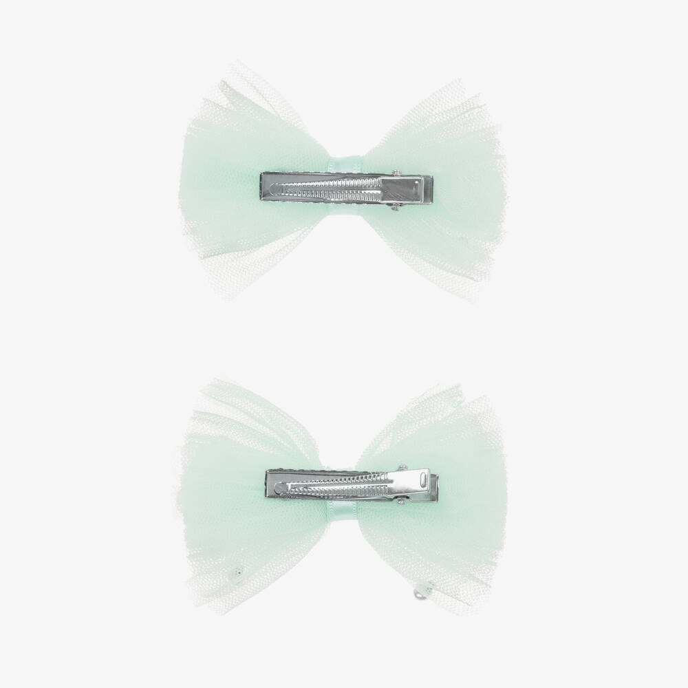 Bowtique London-Зеленые заколки для волос из тюля для девочек (2шт.) | Childrensalon