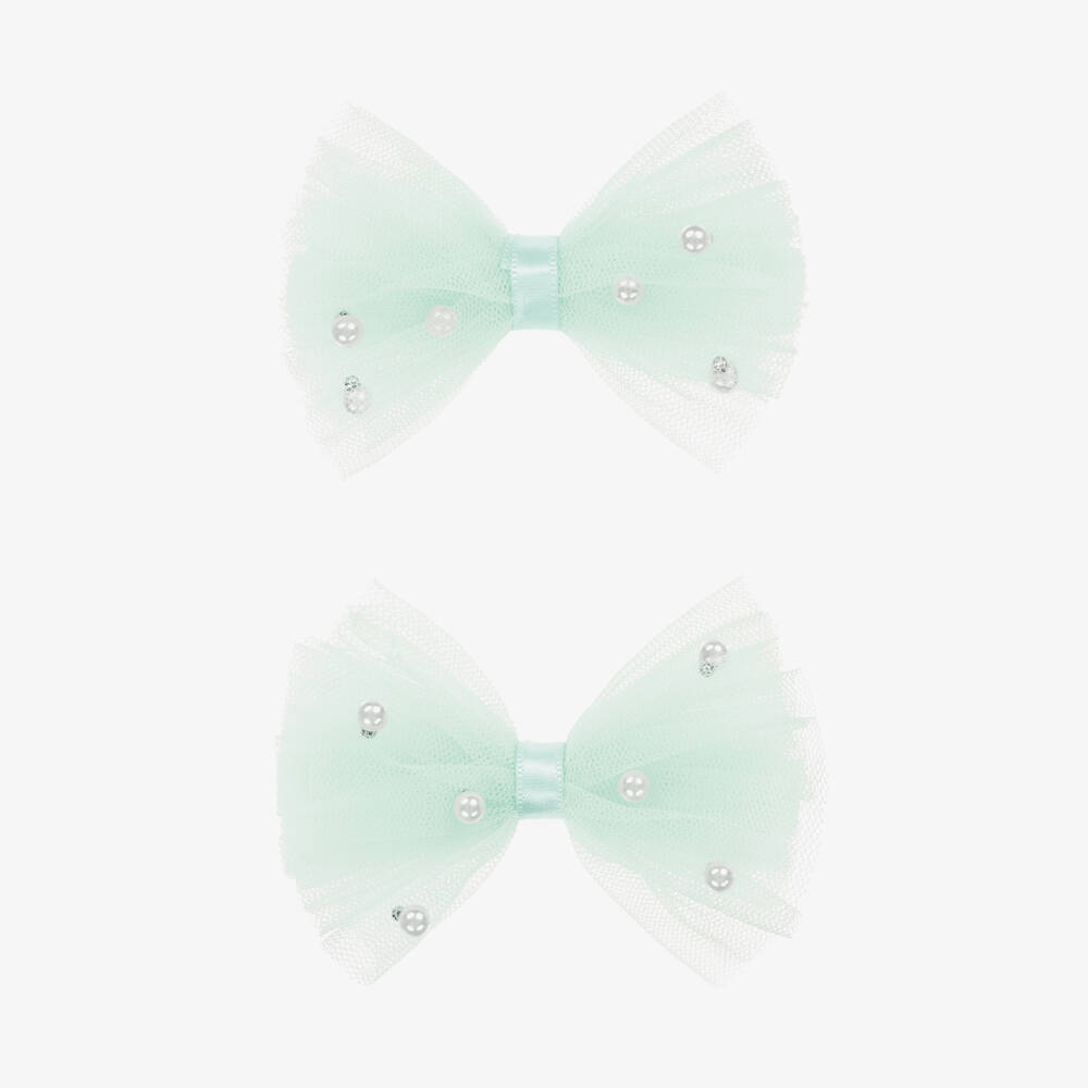 Bowtique London-Зеленые заколки для волос из тюля для девочек (2шт.) | Childrensalon