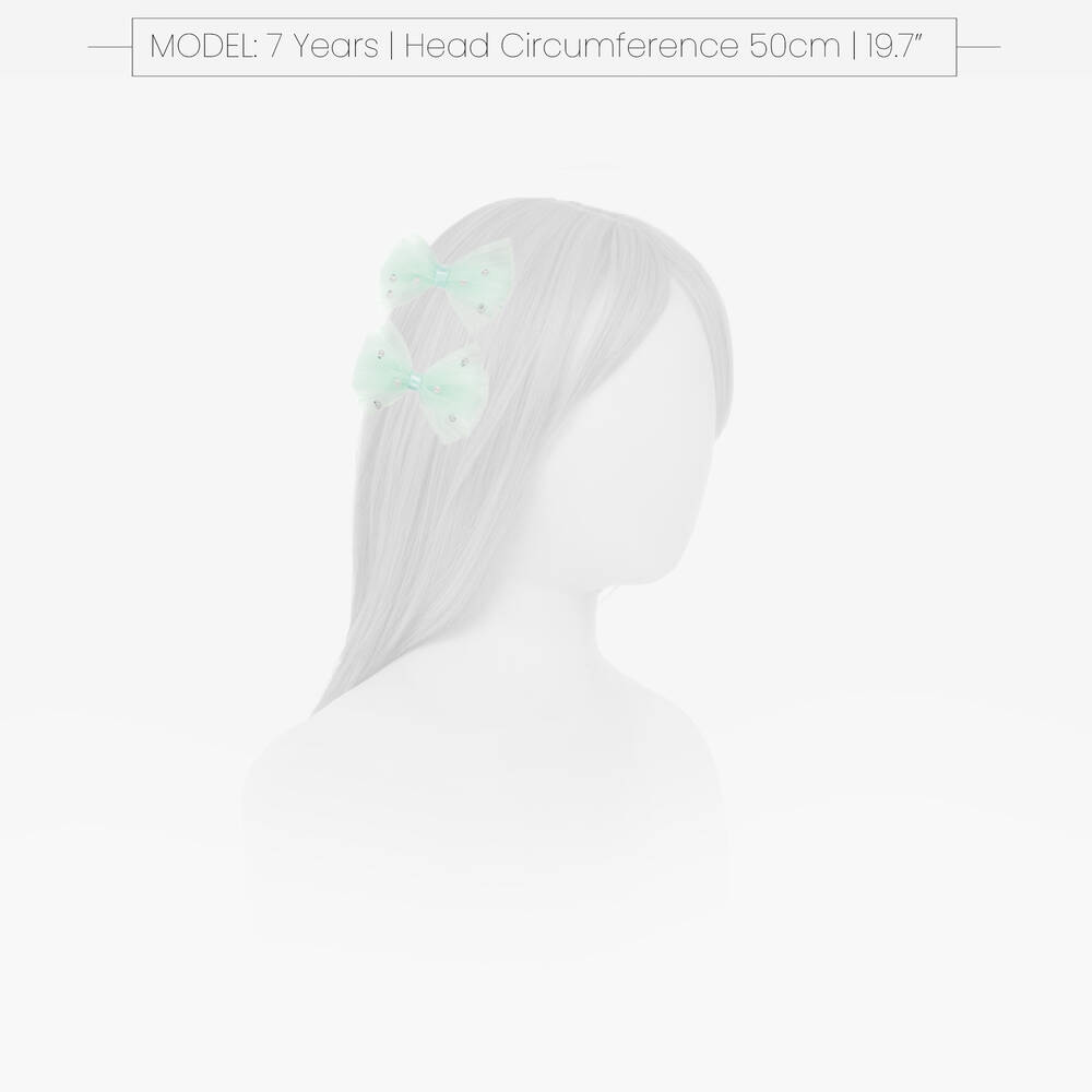 Bowtique London-Зеленые заколки для волос из тюля для девочек (2шт.) | Childrensalon