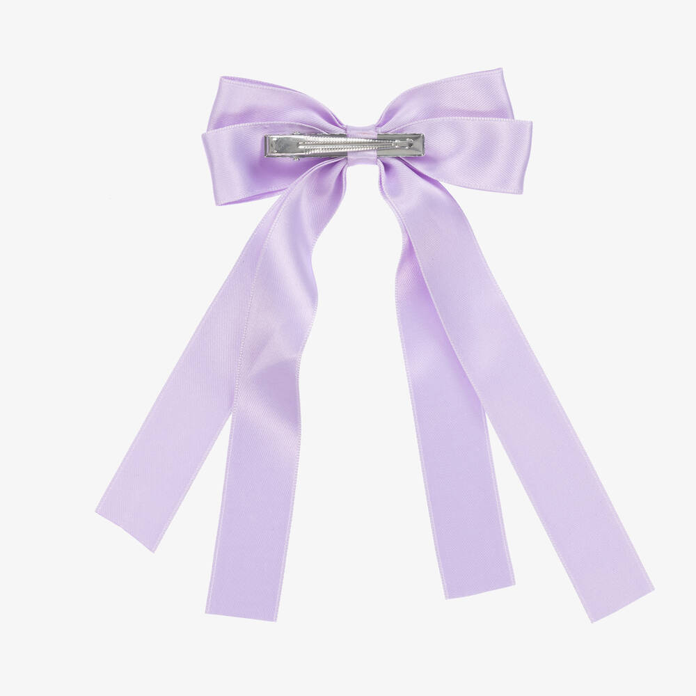 Bowtique London-Сиреневая заколка для волос с бантом для девочек (12см) | Childrensalon