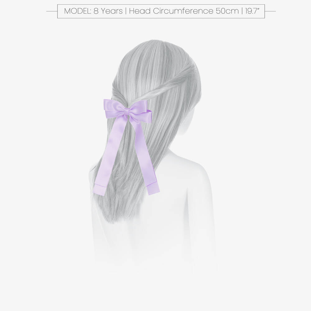 Bowtique London-Сиреневая заколка для волос с бантом для девочек (12см) | Childrensalon