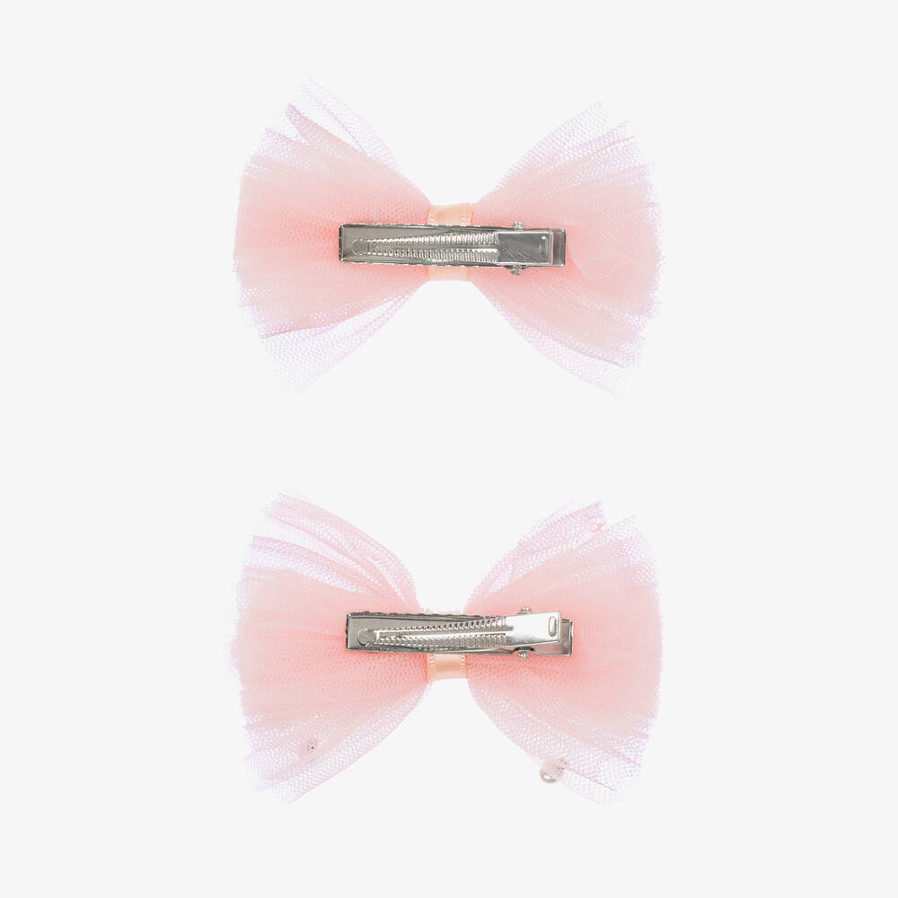 Bowtique London-Розовые заколки для волос из тюля для девочек (2шт.) | Childrensalon