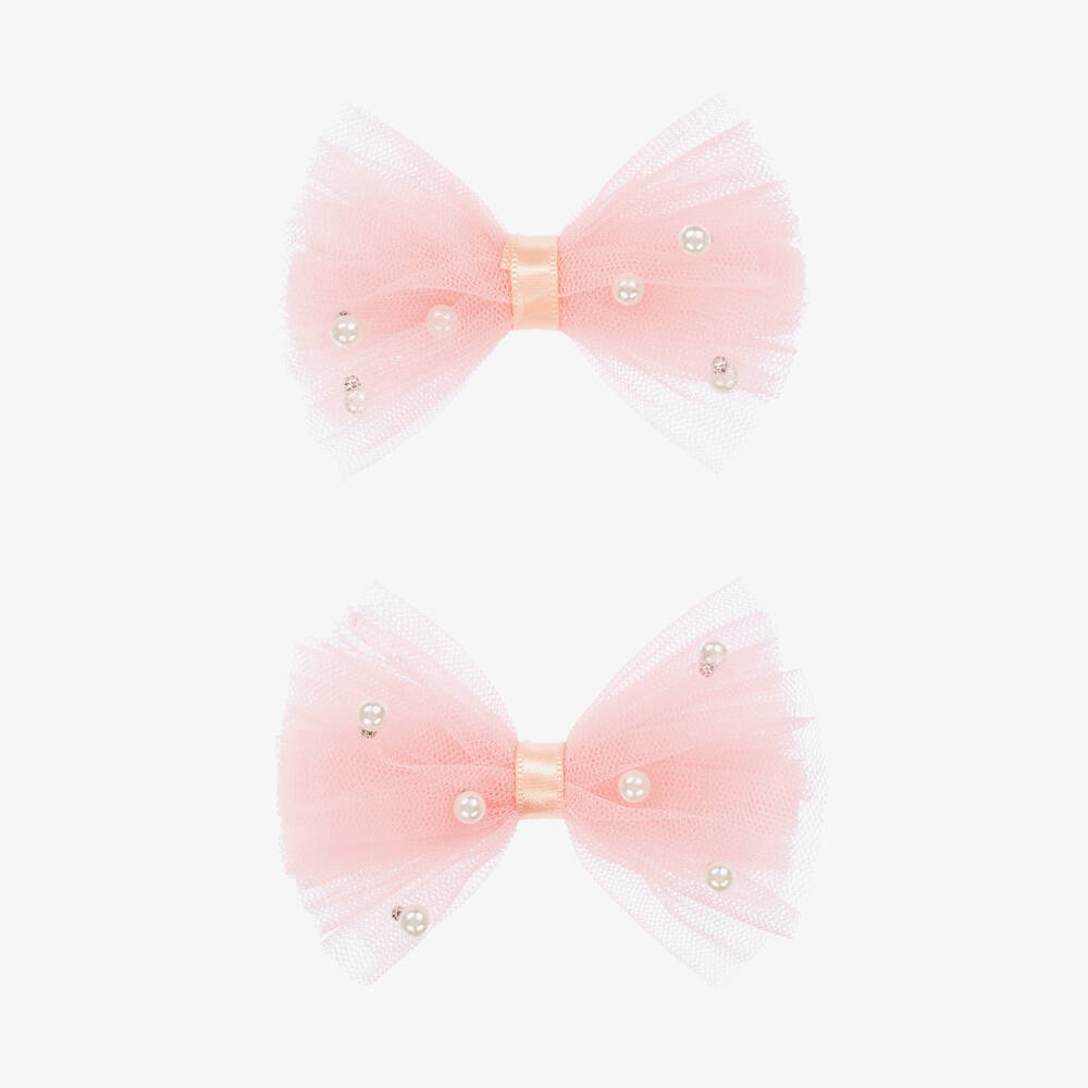 Bowtique London-Розовые заколки для волос из тюля для девочек (2шт.) | Childrensalon