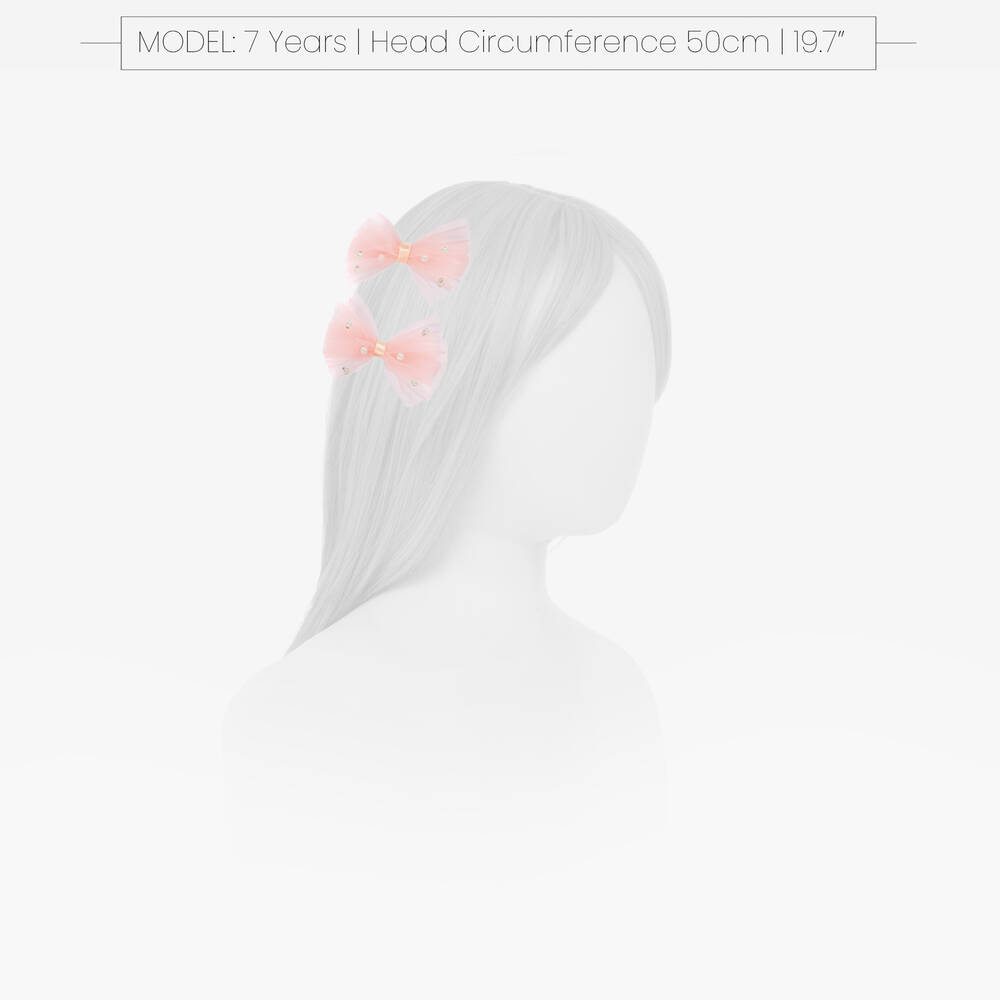 Bowtique London-Розовые заколки для волос из тюля для девочек (2шт.) | Childrensalon