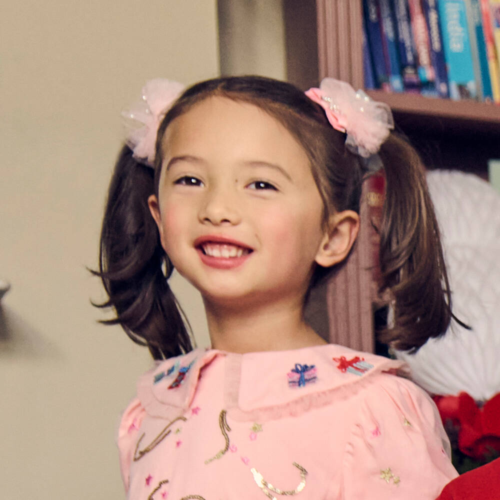 Bowtique London-Розовые заколки для волос из тюля для девочек (2шт.) | Childrensalon