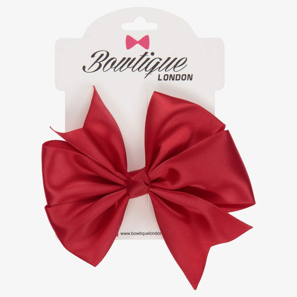 Bowtique London-Girls Red Hair Clip (10cm) | Childrensalon