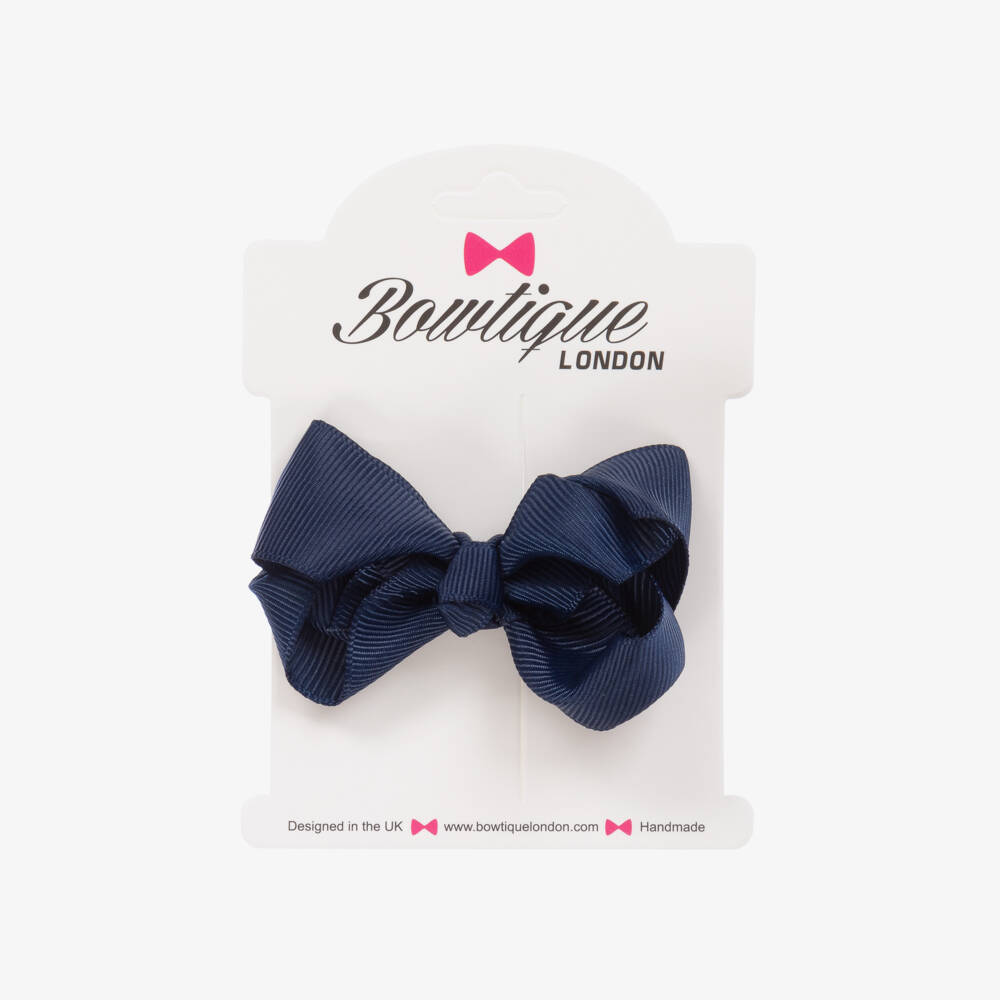 Bowtique London-Синяя заколка-бантик (7см) | Childrensalon