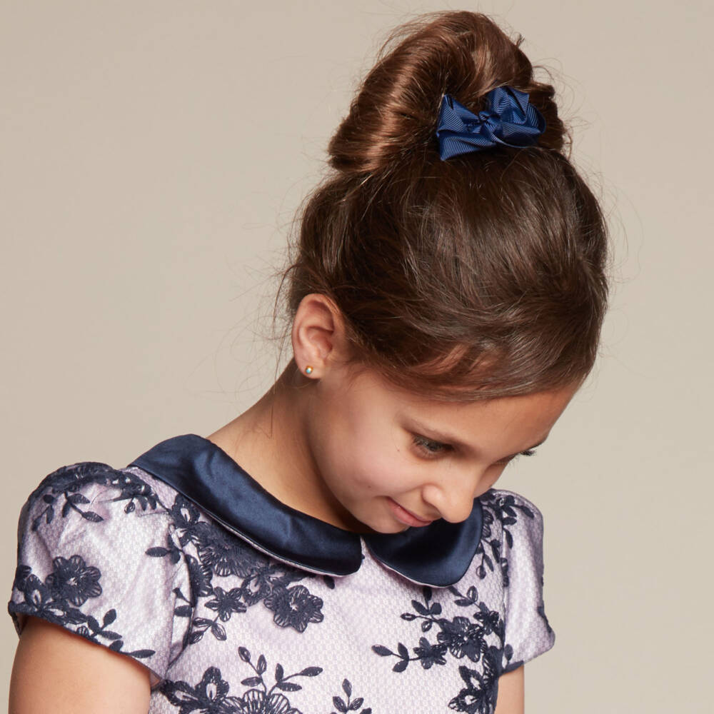 Bowtique London-Синяя заколка-бантик (7см) | Childrensalon