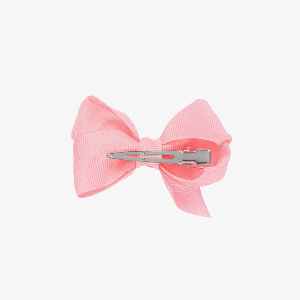 Bowtique London-Pink Ribbon Bow Hair Clip (7cm) | Childrensalon