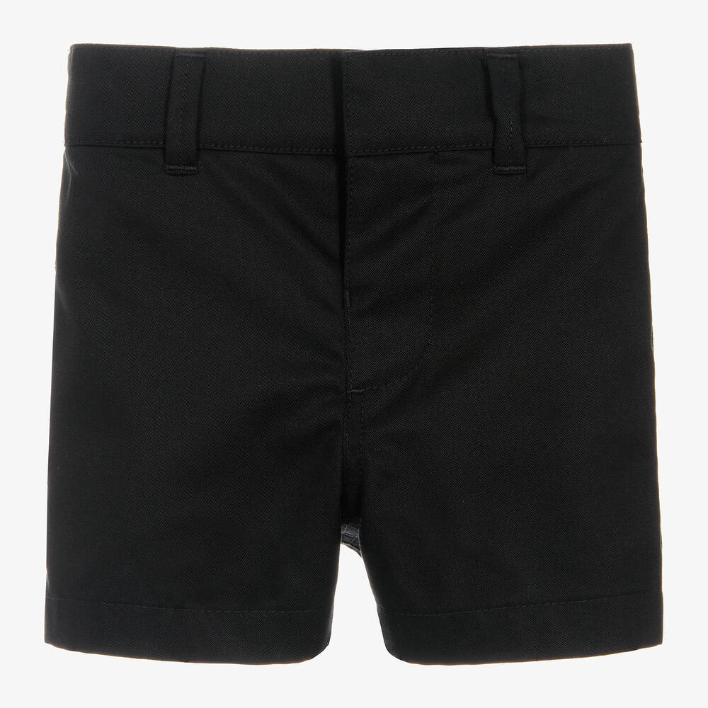 Burberry-Baby Boys Black Twill Shorts | Childrensalon