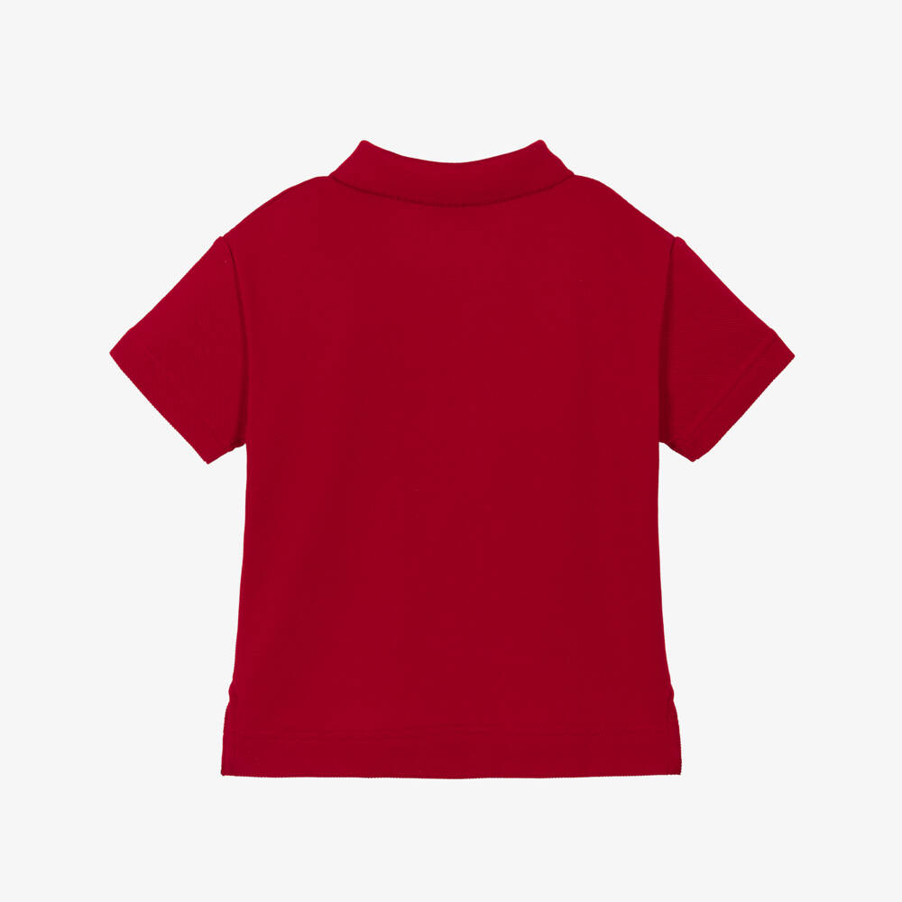 Burberry-Baby Boys Red Bear Logo Polo Shirt | Childrensalon