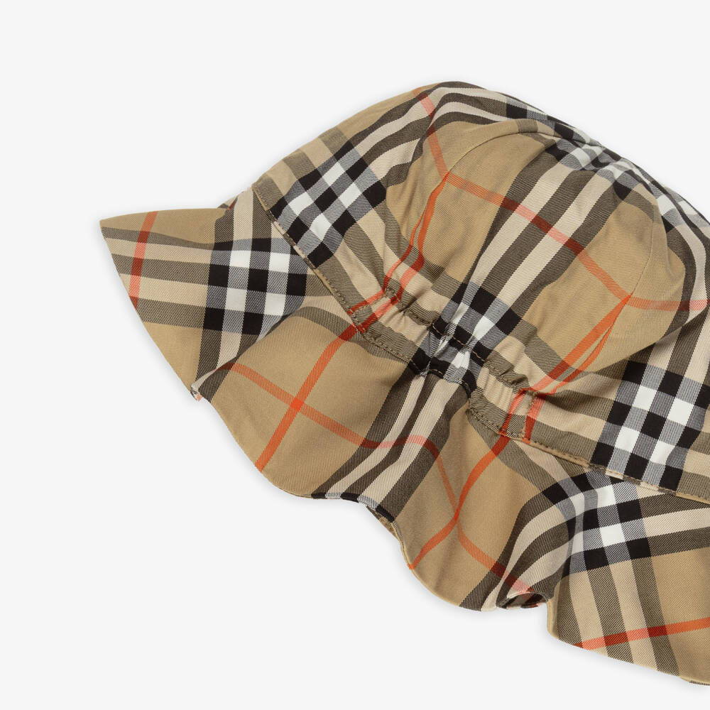 Burberry-Baby Girls Beige Burberry Check Dress Set | Childrensalon