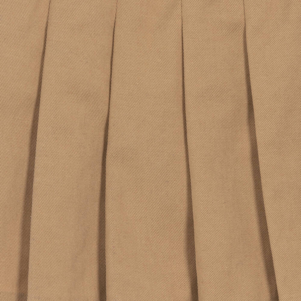 Burberry-Baby Girls Beige Pleated Twill Skirt | Childrensalon