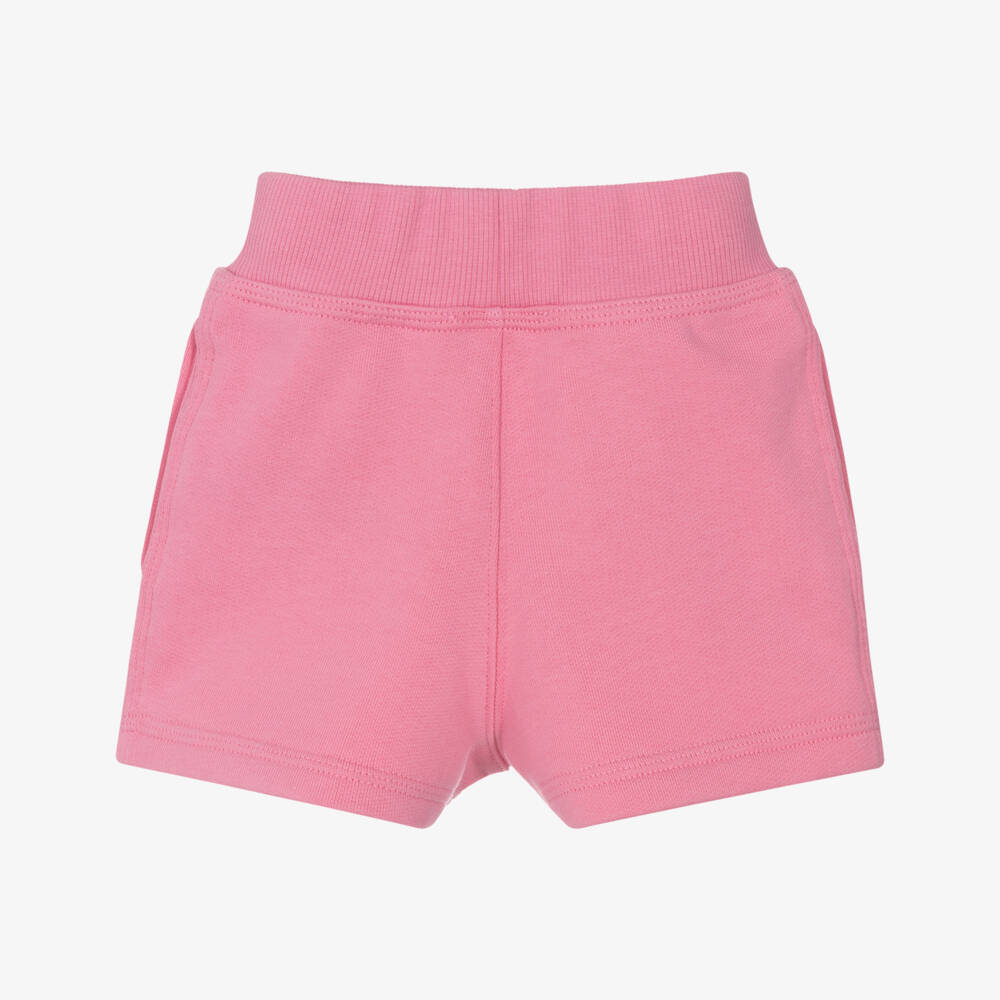 Burberry-Baby Girls Pink Organic Cotton Shorts | Childrensalon
