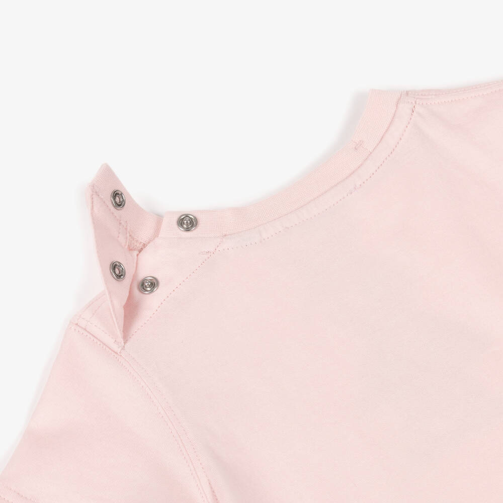 Burberry-تيشيرت قطن لون زهري للبنات الرضع | Childrensalon