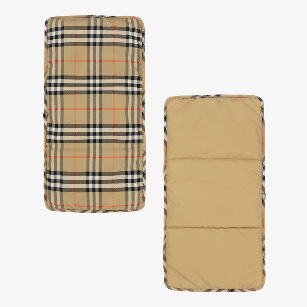 Burberry-Beige Burberry Check Changing Backpack (40cm) | Childrensalon